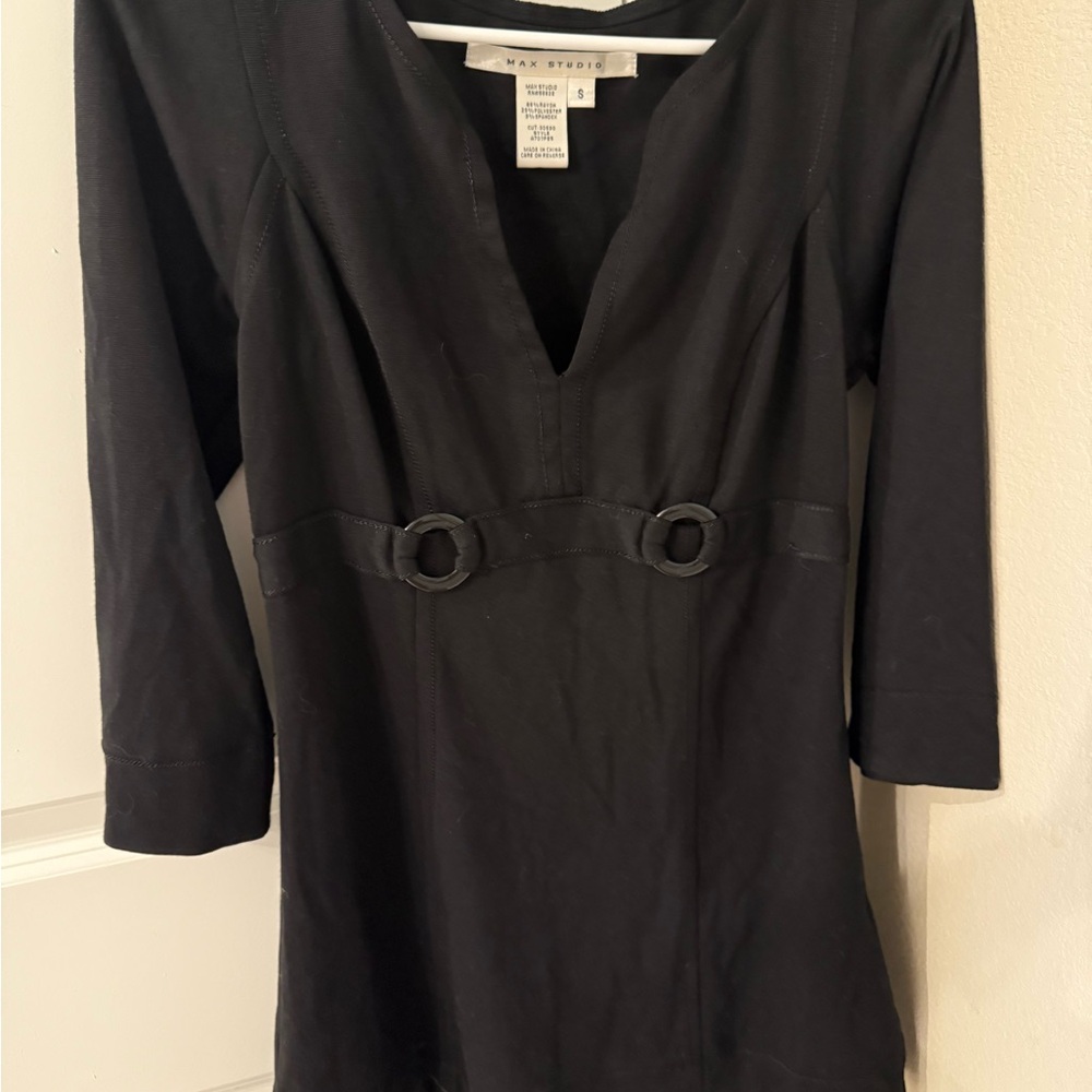 Max Studio Elegant Black Long Sleeve Dress